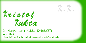 kristof kukta business card